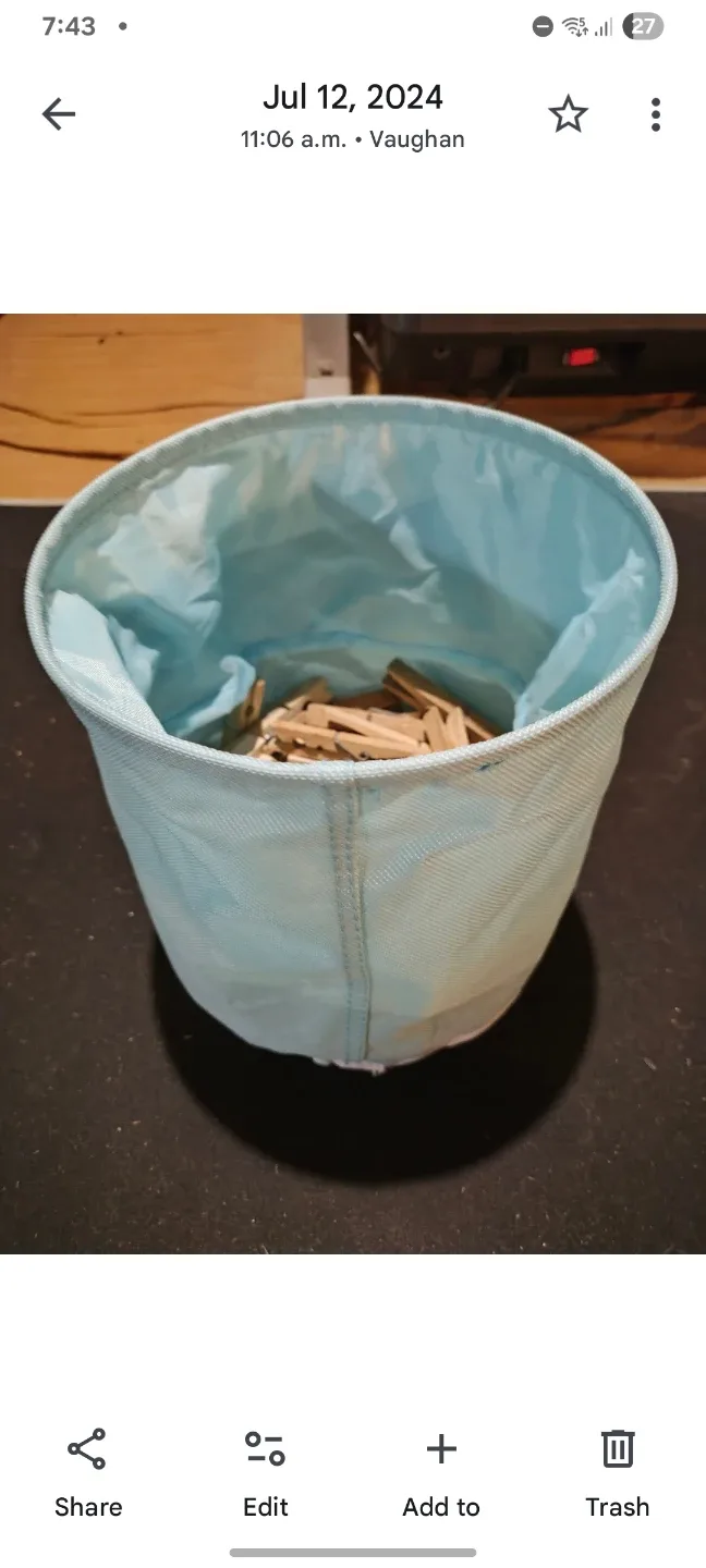Clothes Peg Storage Bag with pins image indicator(2)