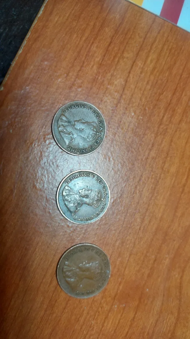 Canadian One Cent Coins (1920, 1933, 1936) image indicator(2)