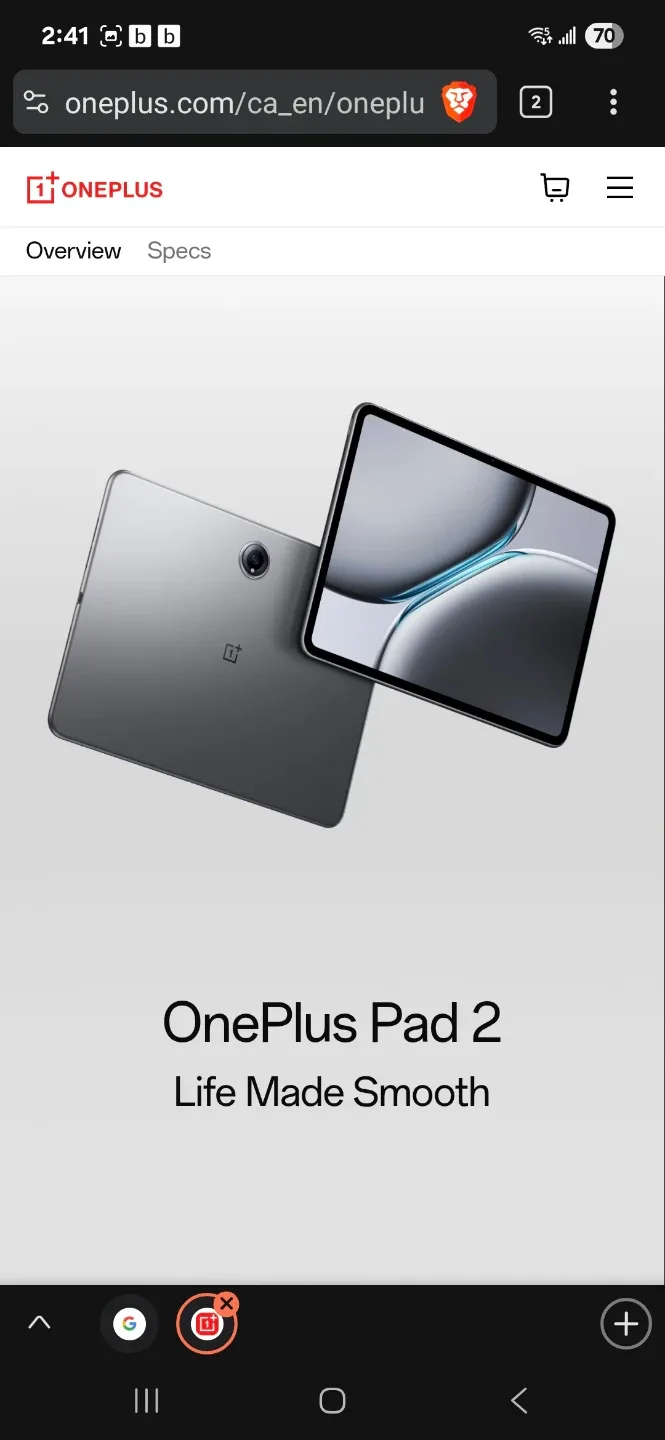 OnePlus Pad 2 - Nimbus Gray - 256GB image indicator(6)