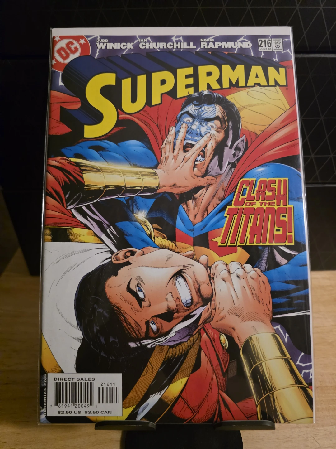 Superman #216 Comic Book - Clash of the Titans!