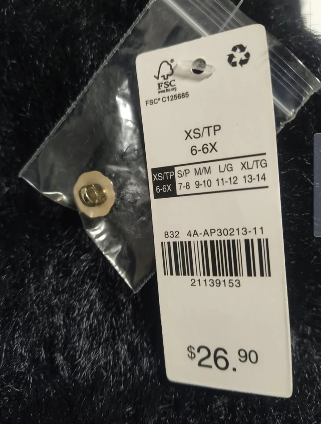 Girls’ Cropped Fuzzy Sweater – Size 6, Brand New