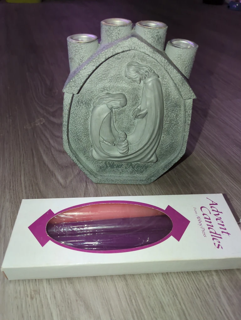 Advent Candles with Holder