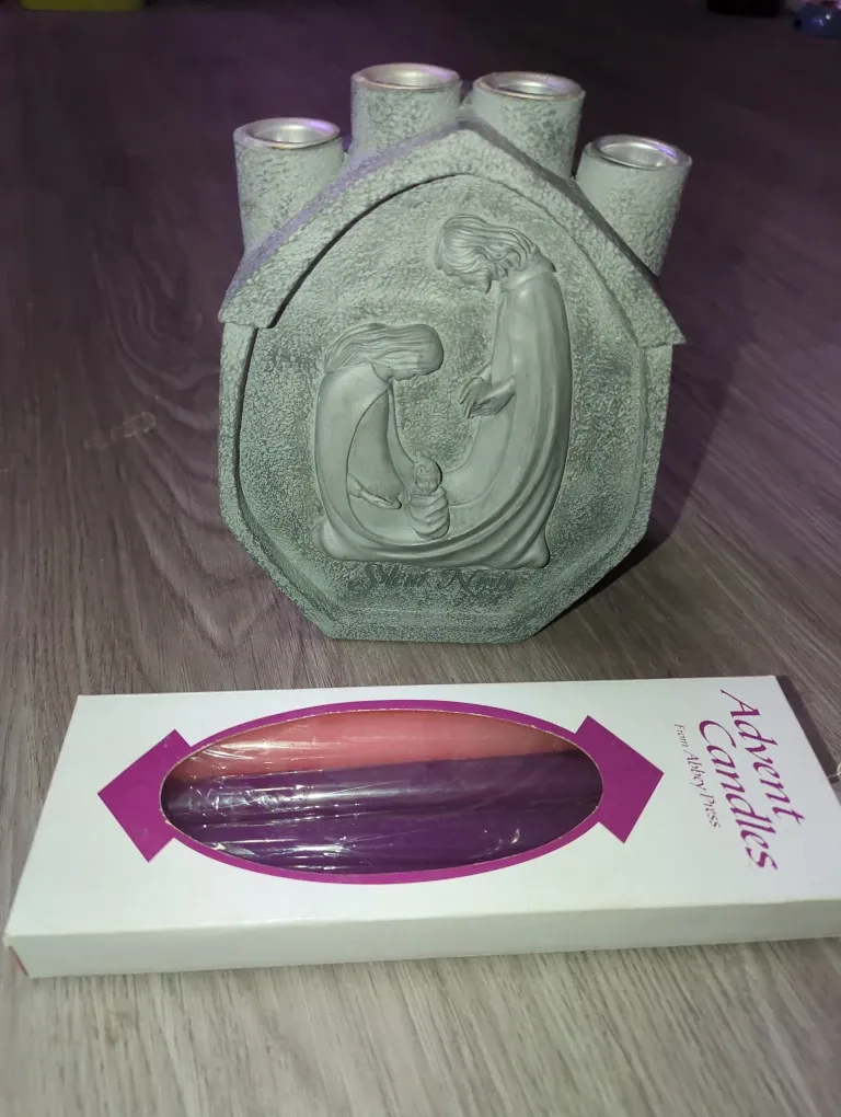 Advent Candles with Holder