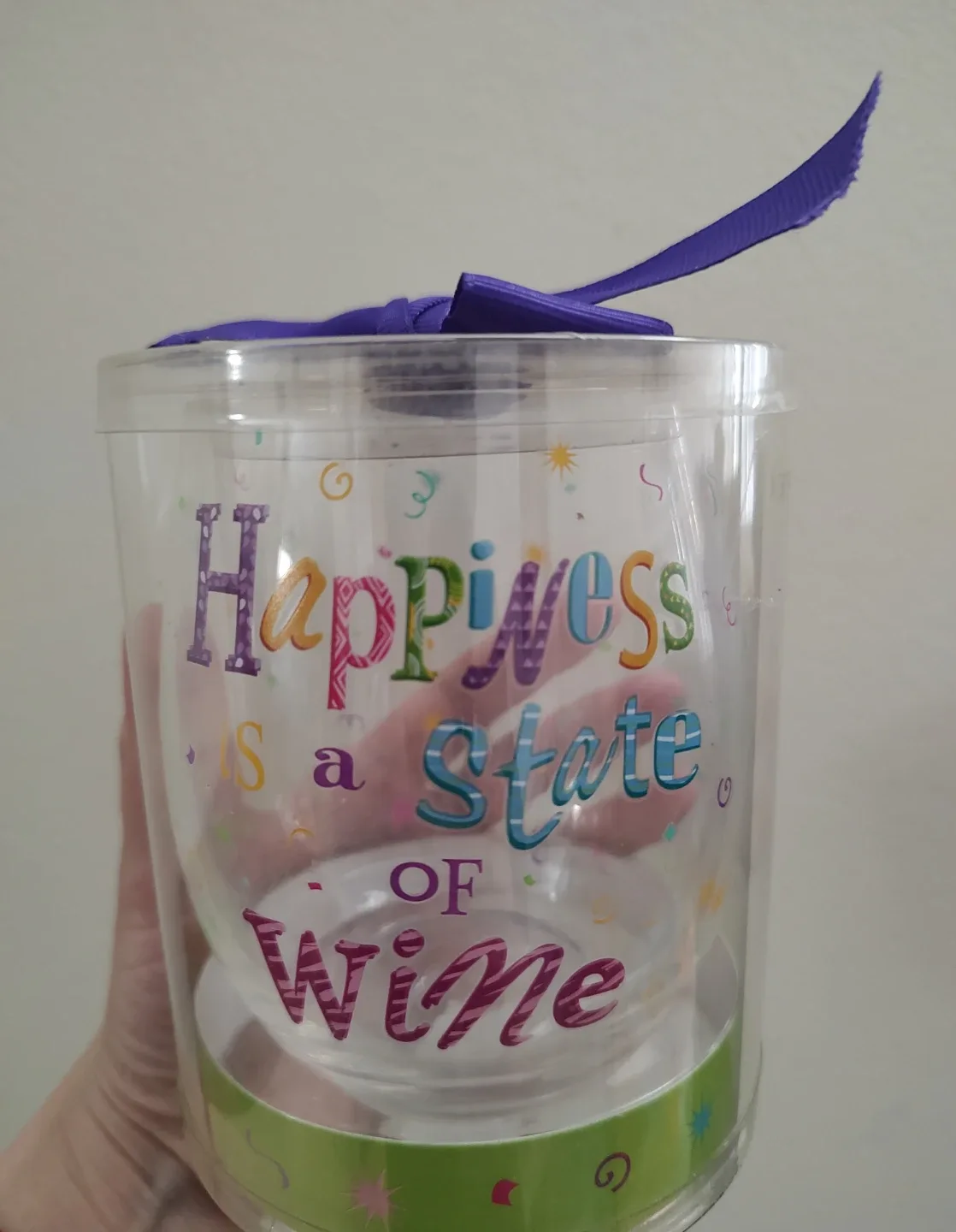 Happiness is a State of Wine Glass