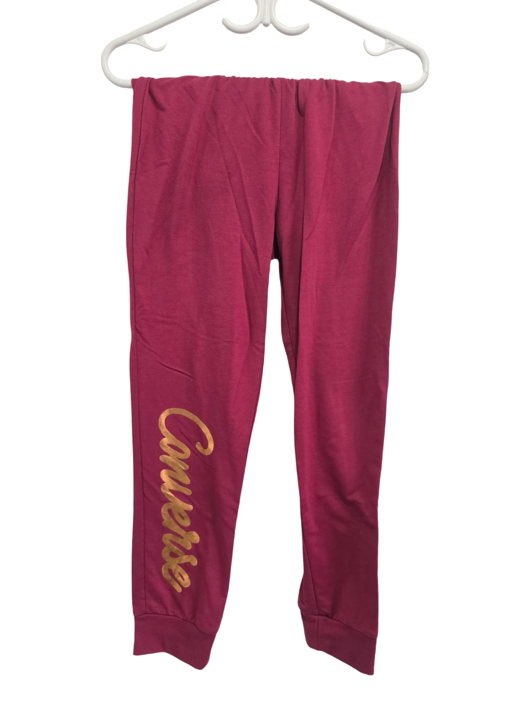Converse Rose Burgundy Jogger Pants Girls Size Large - photo 2