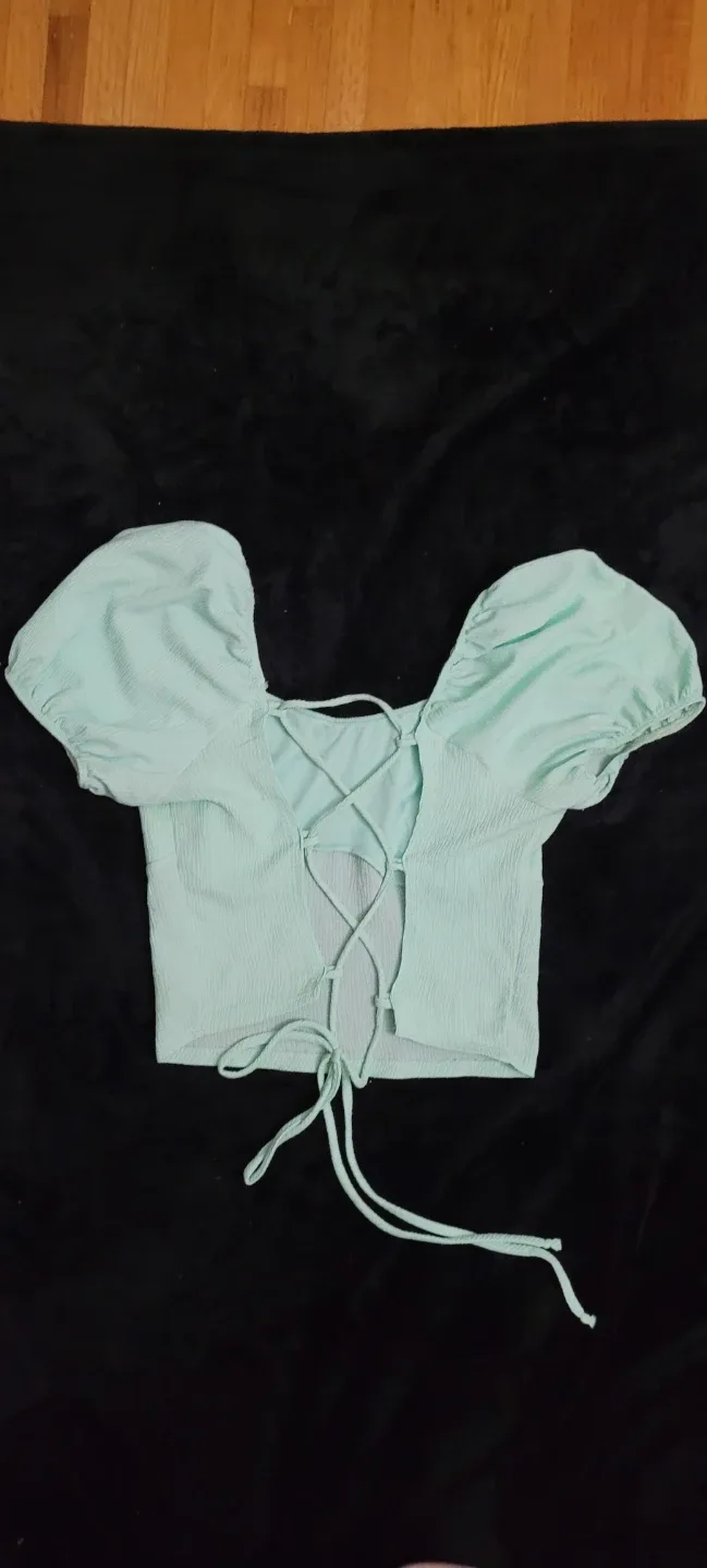 Mint Green Crop Tops image indicator(4)