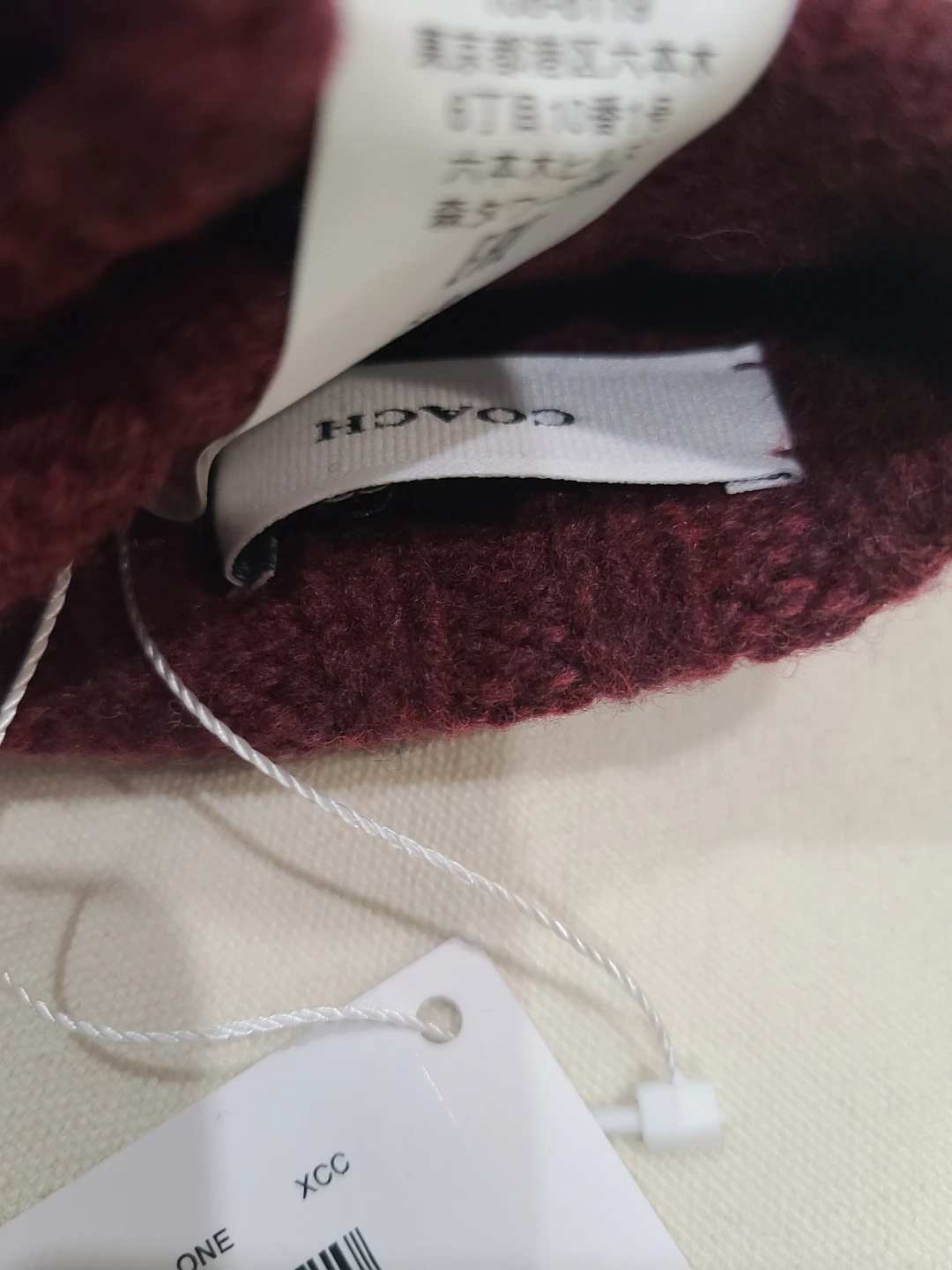 Coach CHK BOB STR MTN Oxblood/Pink Mittens - photo 3
