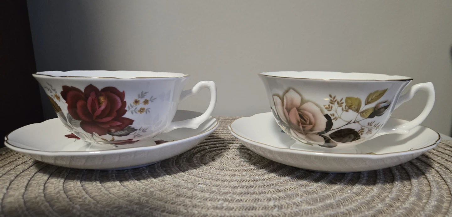 Marlborough Bone China Teacup and Saucer Set