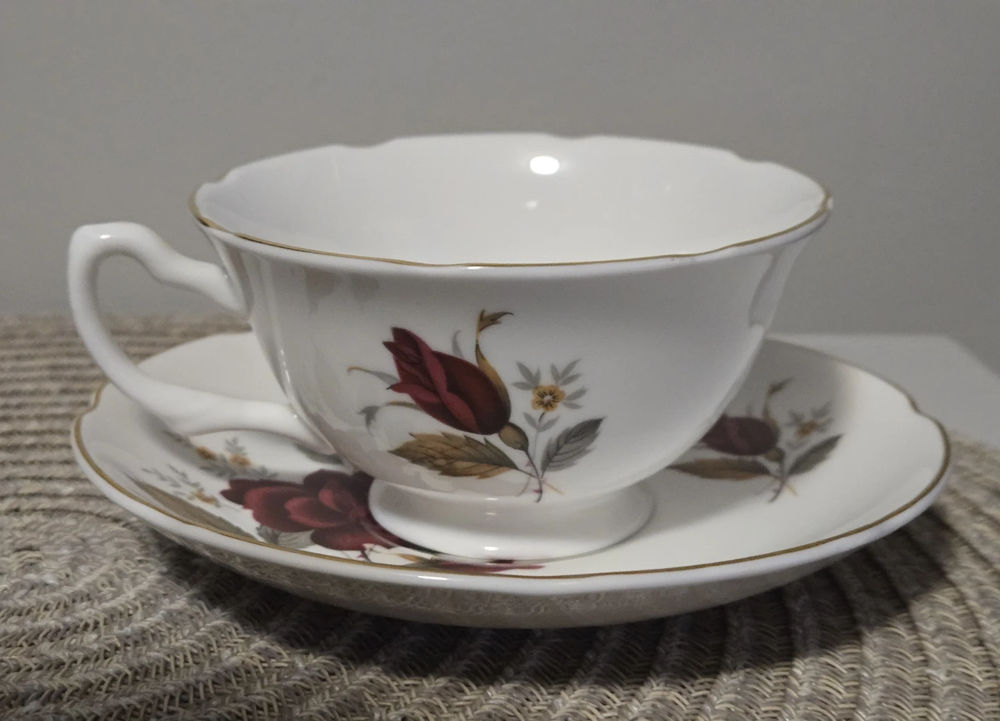 Marlborough Bone China Teacup and Saucer Set - photo 2