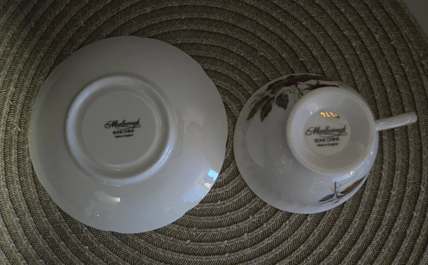 Marlborough Bone China Teacup and Saucer Set image indicator(4)