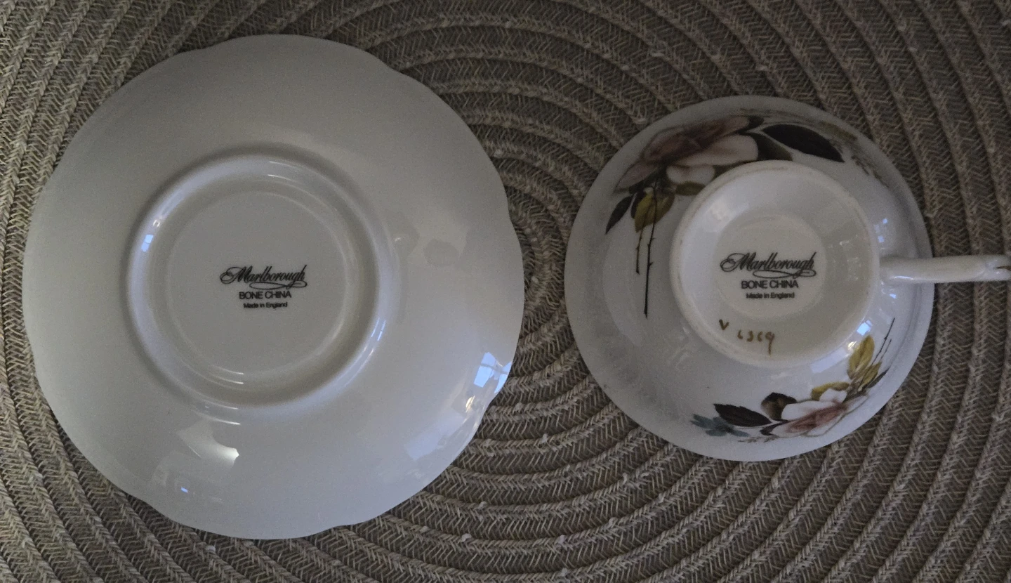 Marlborough Bone China Teacup and Saucer Set - photo 5