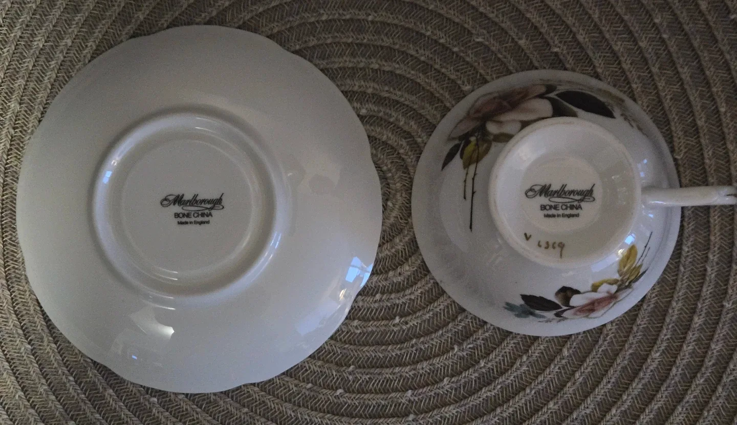 Marlborough Bone China Teacup and Saucer Set image indicator(5)