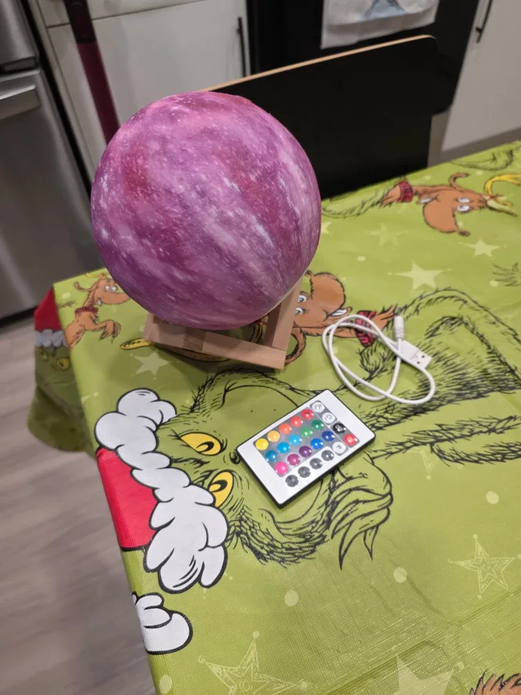 Purple Moon Lamp with Remote