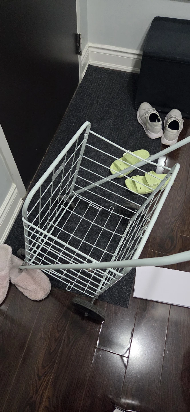 White Wire Rolling Cart