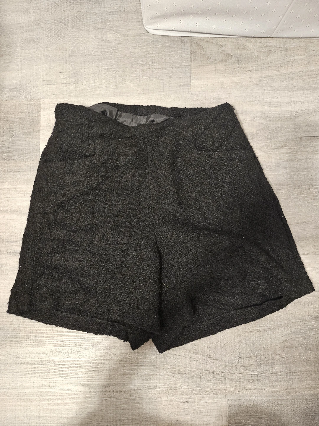 Korea Black Tweed Shorts