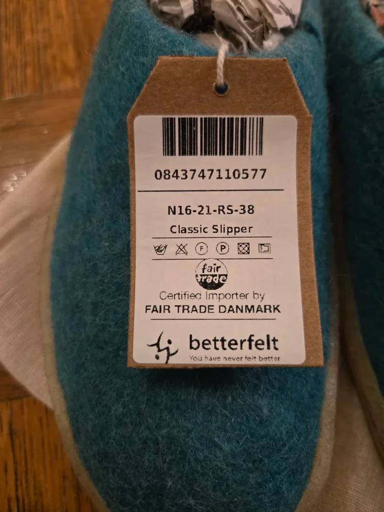 Betterfelt Classic Slippers - Steel Blue, Size 38 image indicator(2)