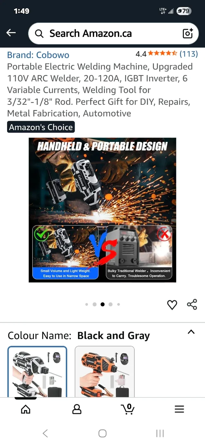 Portable Electric Welding Machine,120A image indicator(2)