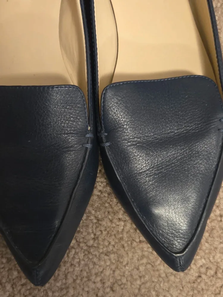 Karl Lagerfeld Paris Blue Leather Flats image indicator(4)