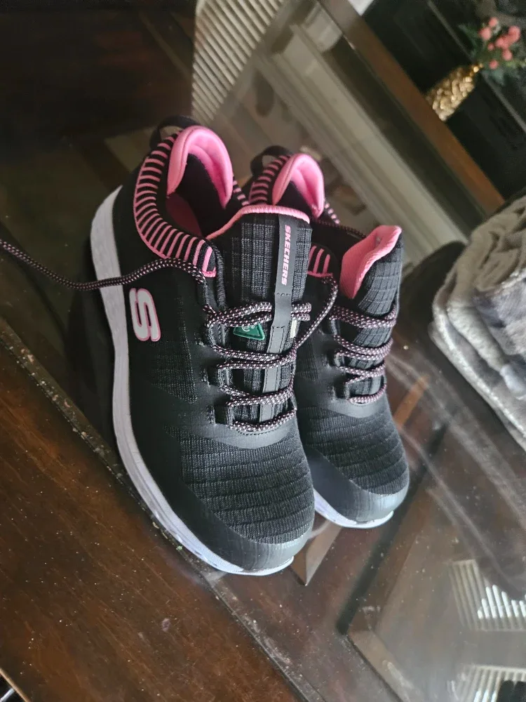 Skechers Black & Pink Ladies'  work shoes