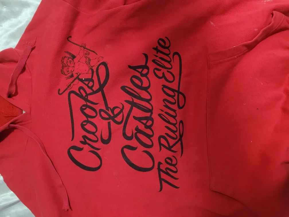 Crooks & Castles Red Hoodie - Size XL image indicator(2)