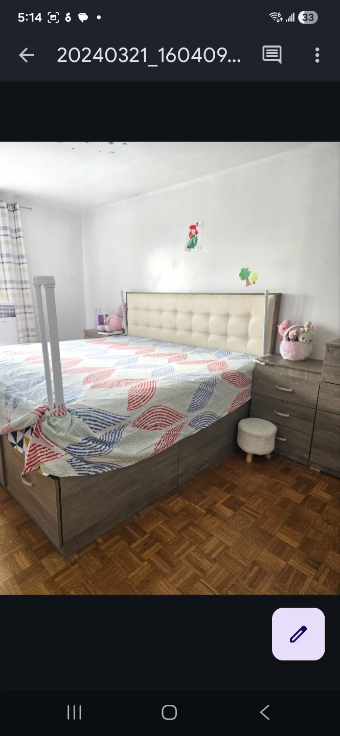Bedroom Set - King Bed, mattress, Dresser, 2nightstand , almirah - photo 3