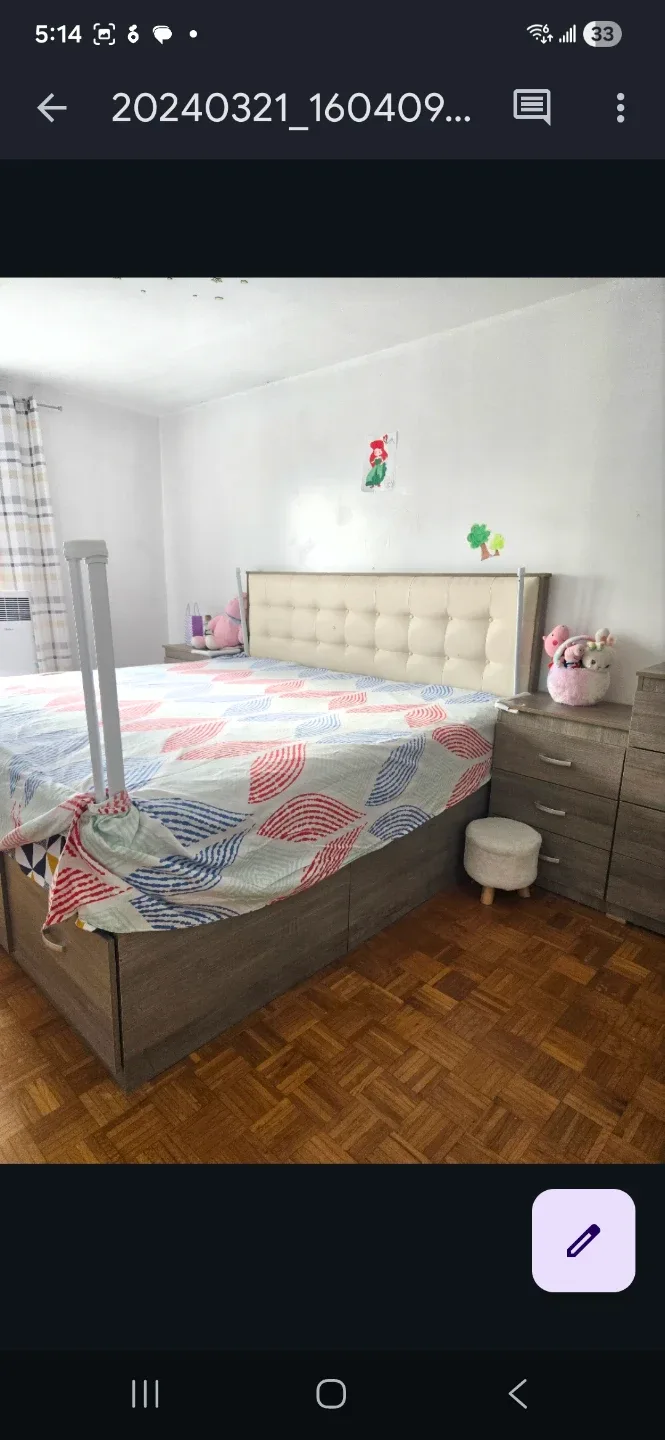 Bedroom Set - King Bed, mattress, Dresser, 2nightstand , almirah image indicator(3)