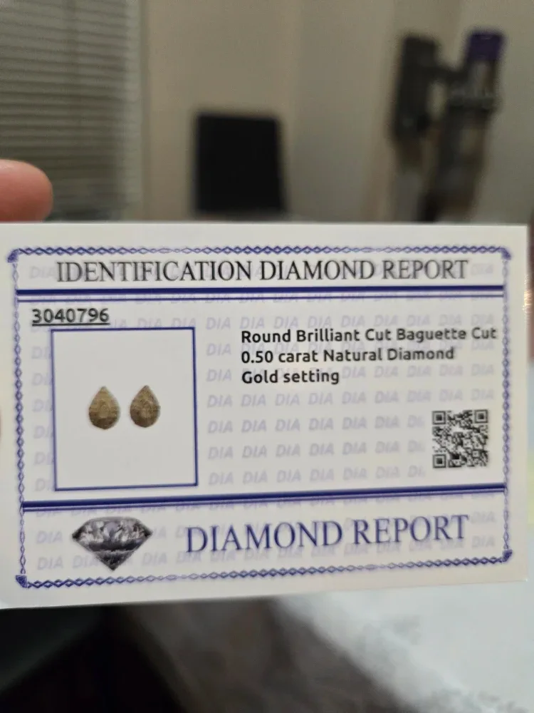 Natural Diamond Teardrop Earrings image indicator(6)