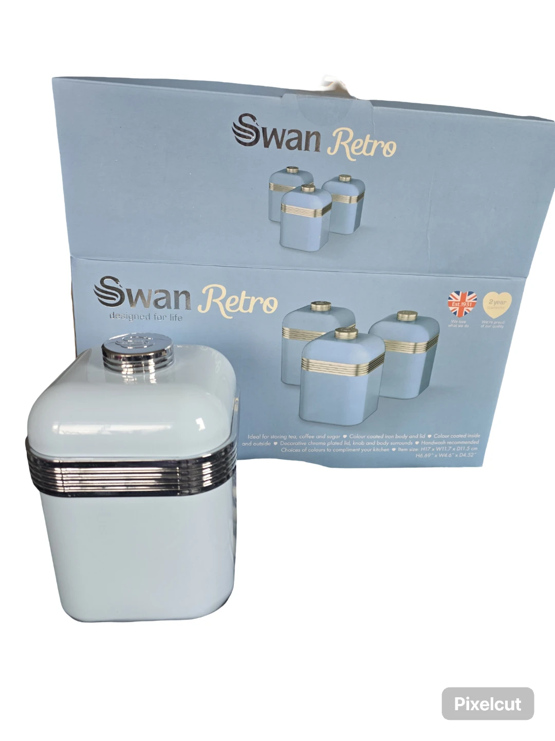 Swan Retro 3 Piece Blue Canister Set - New - photo 2