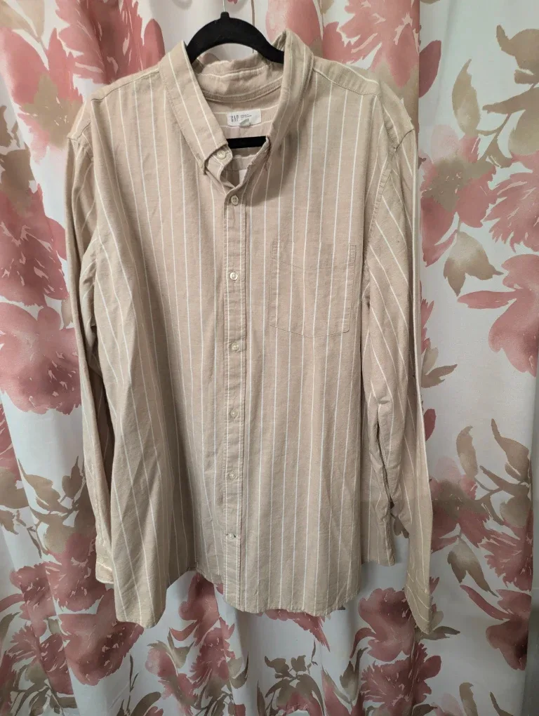 Gap Striped Button-Down Shirt - XXL