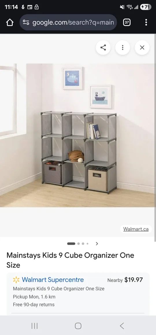 Mainstays Kids 9 Cube Organizer