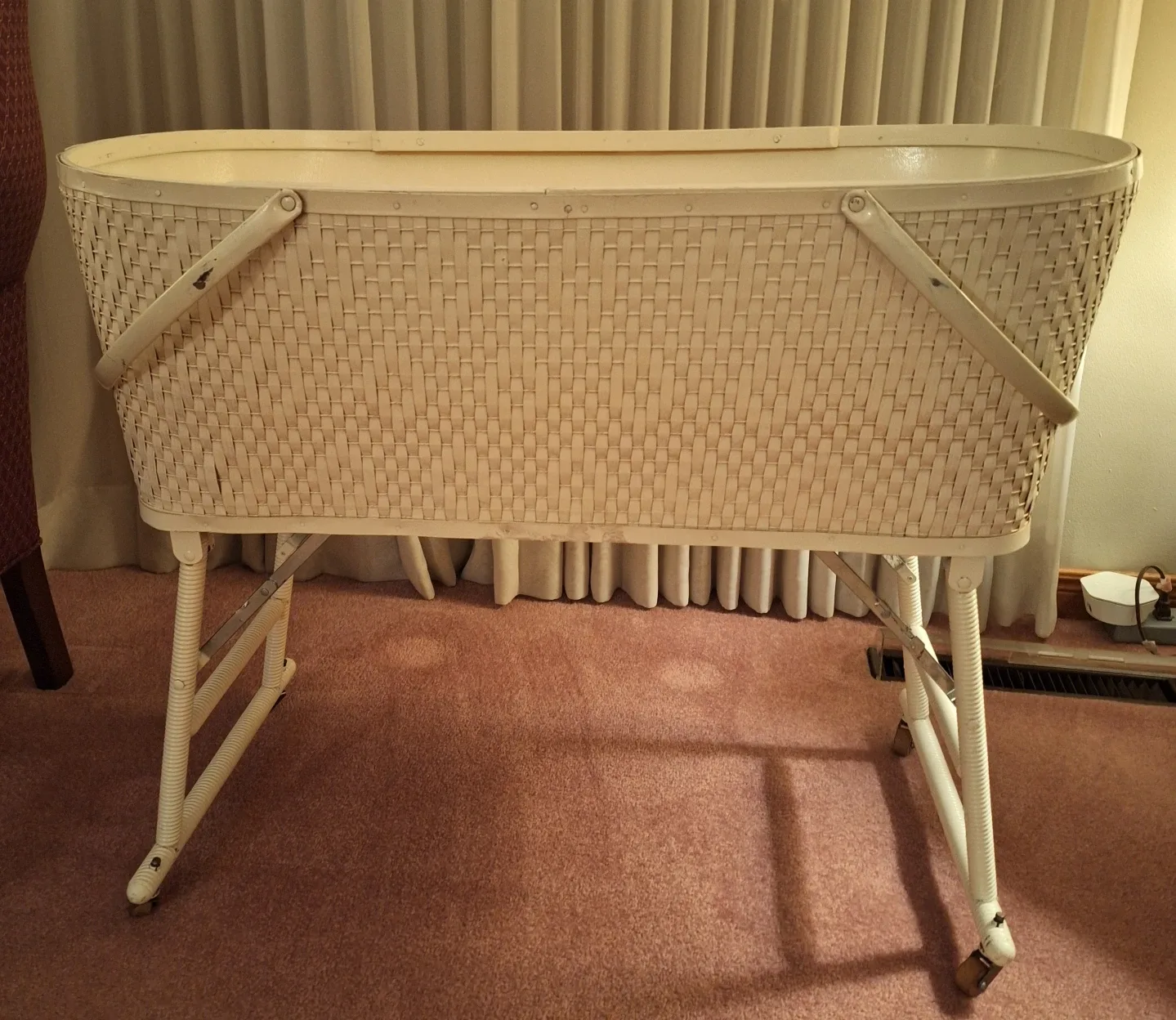 Vintage Mid-Century Redmon Wicker Bassinet image indicator(3)