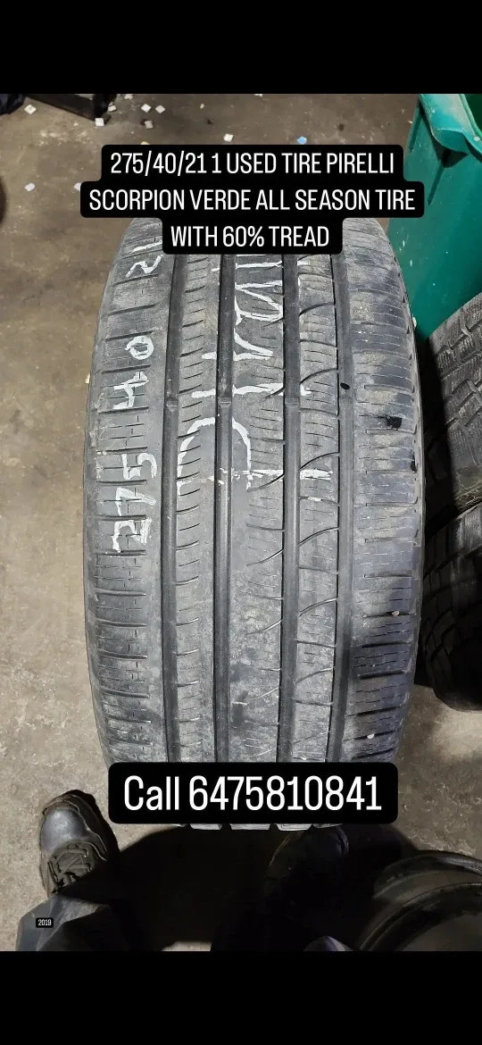 Pirelli Scorpion Verde 275/40/21 Used Tire - 60% Tread