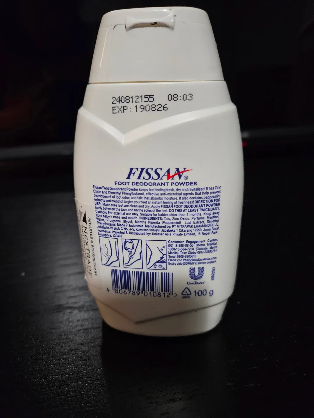 Fissan Foot Deodorant Powder - Peppermint Extracts image indicator(2)