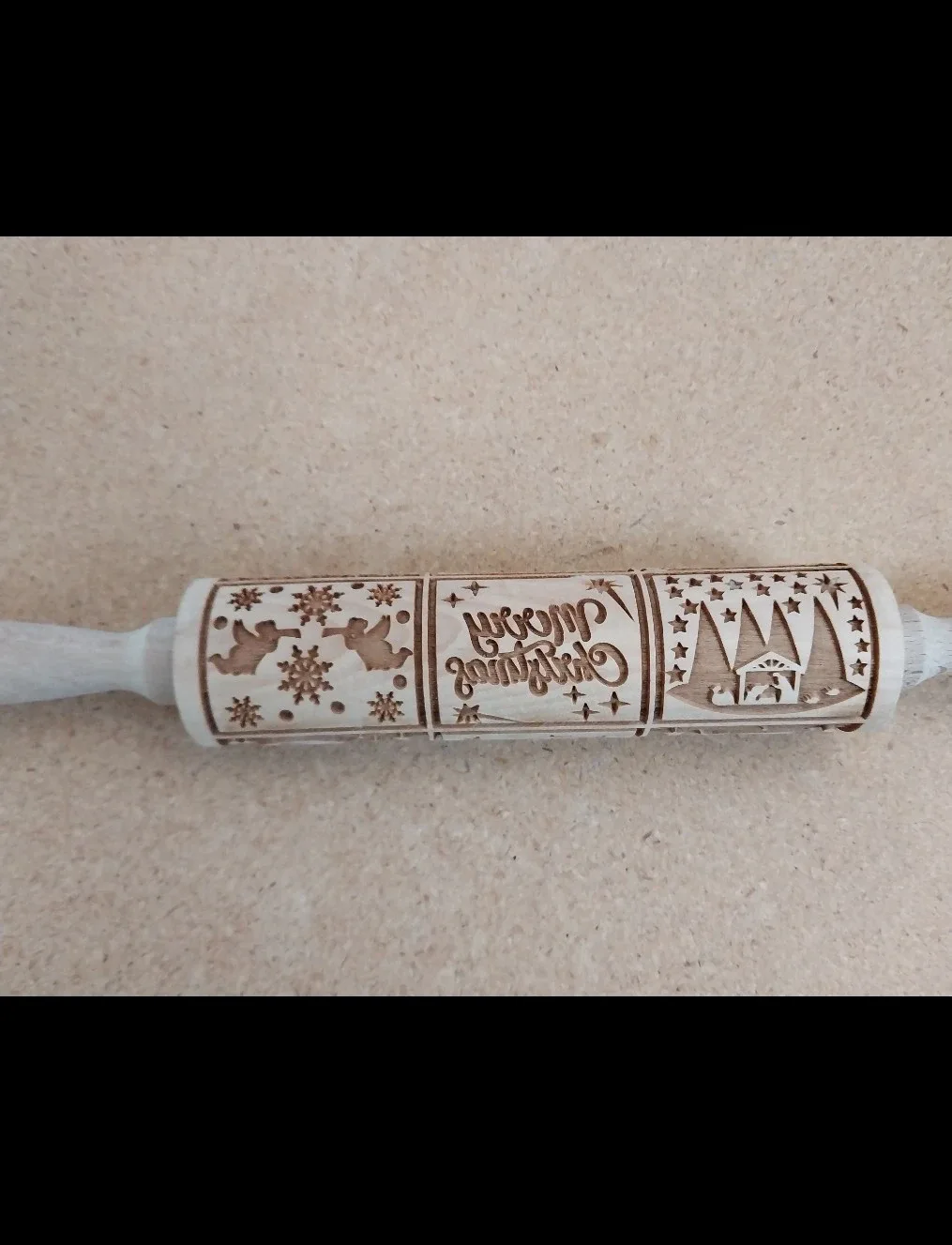 Christmas Embossed Rolling Pin available! FIXED PRICE. image indicator(2)