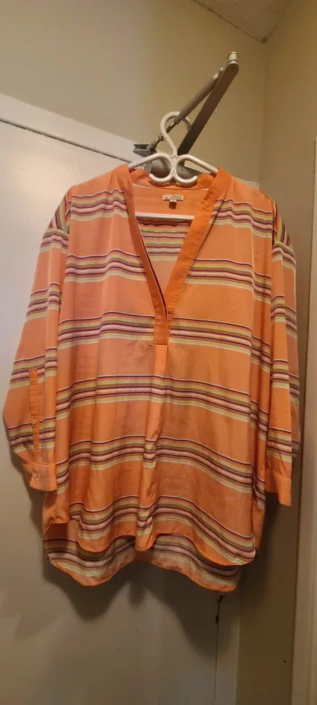 GAP Striped Orange Blouse - XL