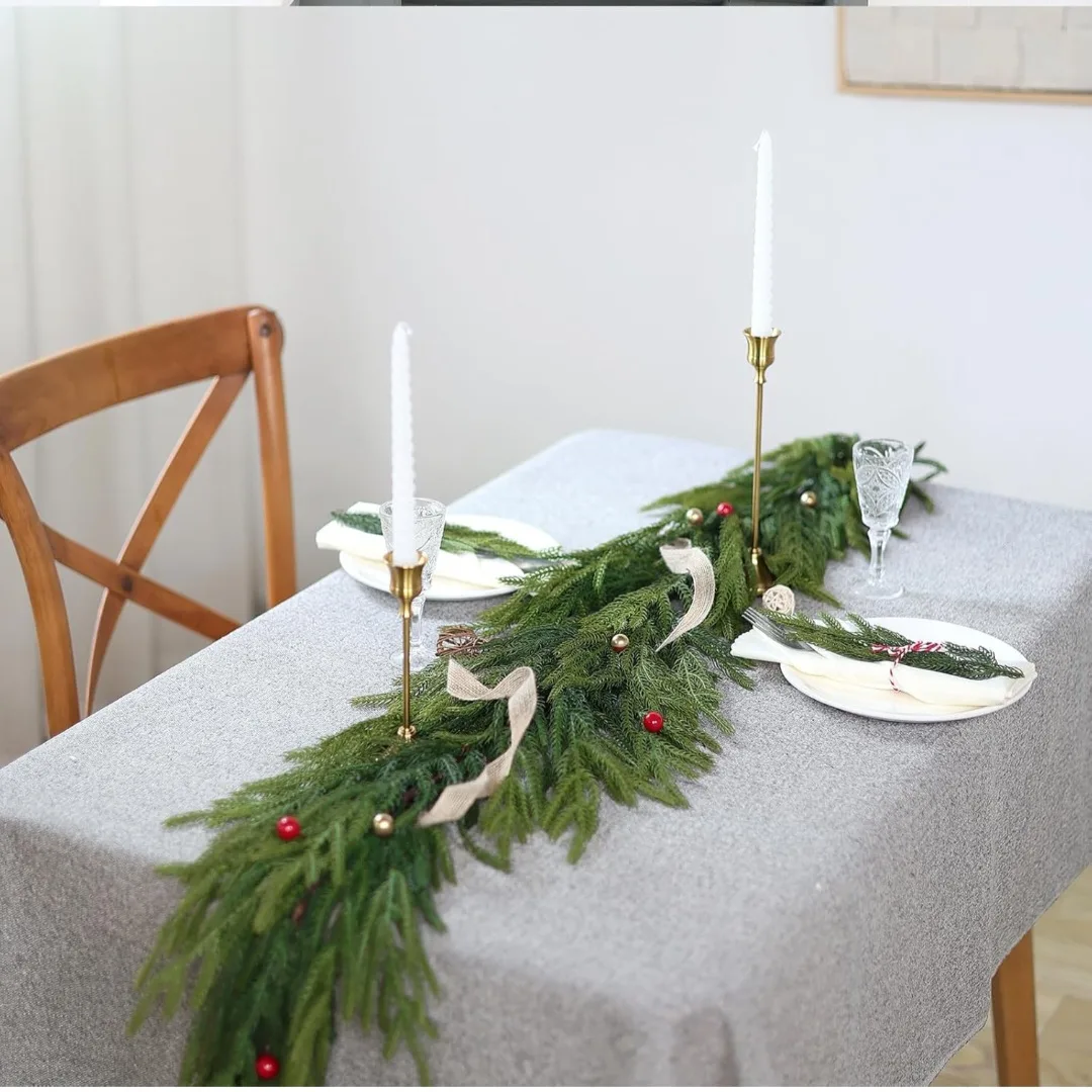 2 piece Norfolk Pine Garland - 9ft  each image indicator(3)