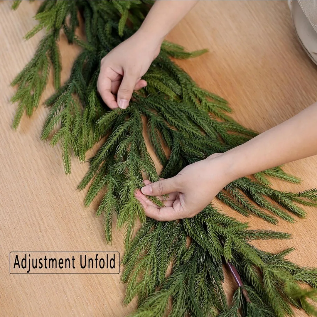 2 piece Norfolk Pine Garland - 9ft  each image indicator(6)
