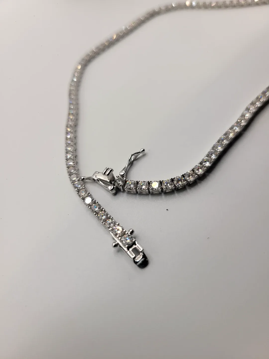 Lab Grown Moissanite Tennis Chain Necklace 16.34ct image indicator(6)