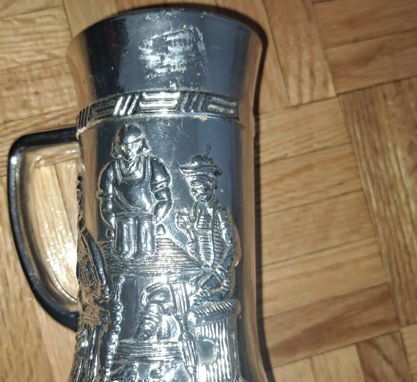 Vintage Silver-Plated Beer Stein Mug