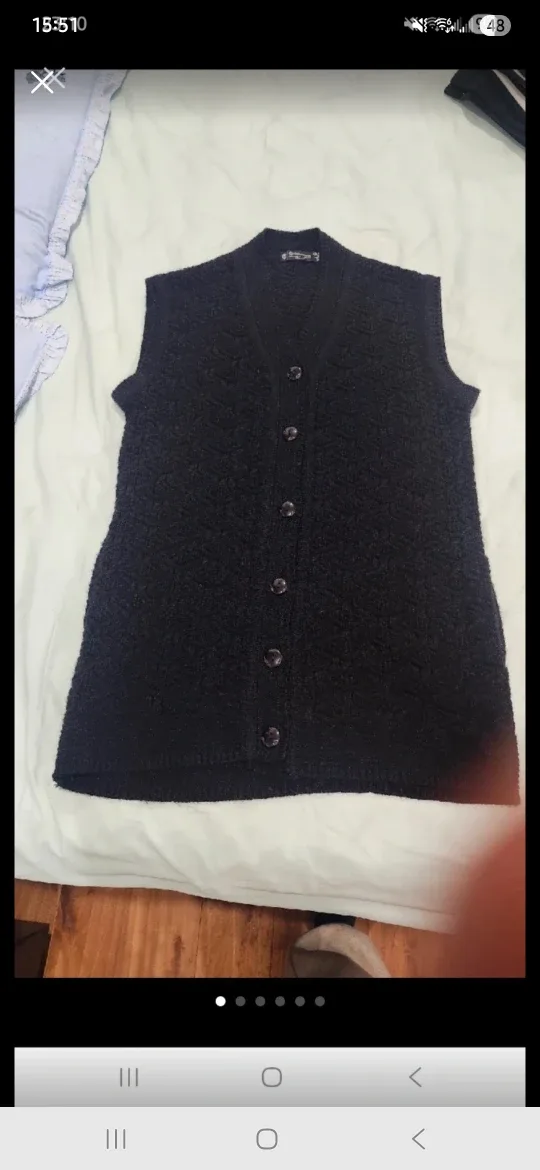 Black Sleeveless Cardigan