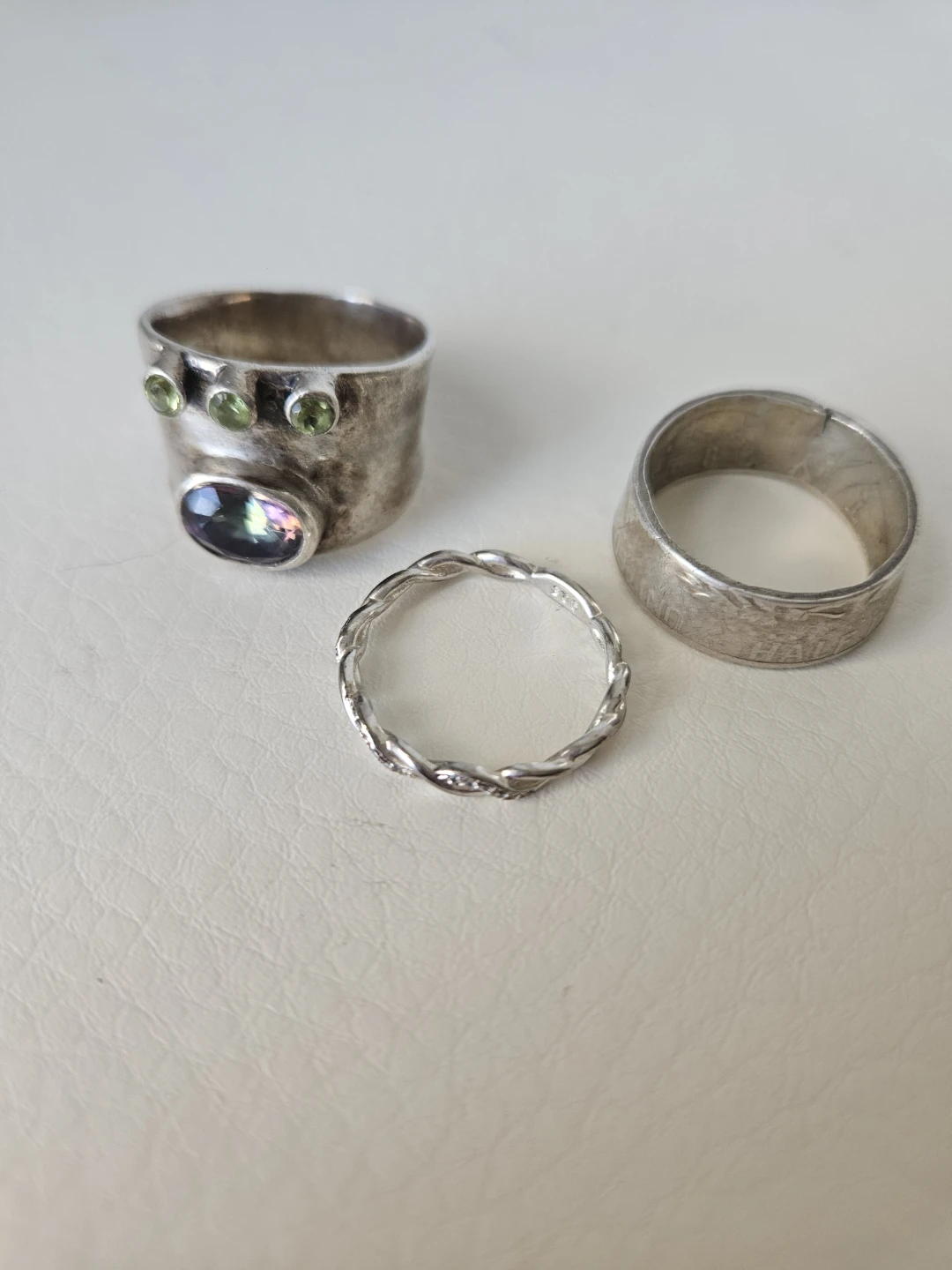 Silver Rings - Set of 3 plata.