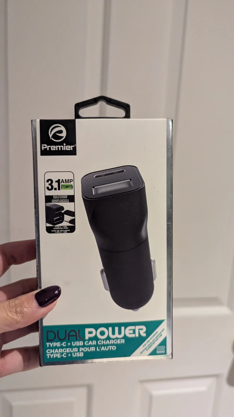 Premier Dual Power USB Car Charger - New in Box!
