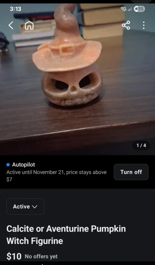 Sodalite Cat & Calcite or Aventurine Pumpkin Witch image indicator(2)