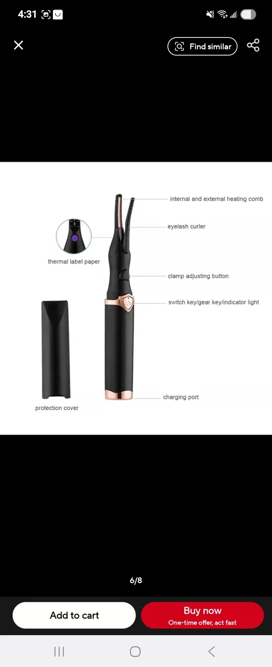 Heated Eyelash Curler image indicator(4)