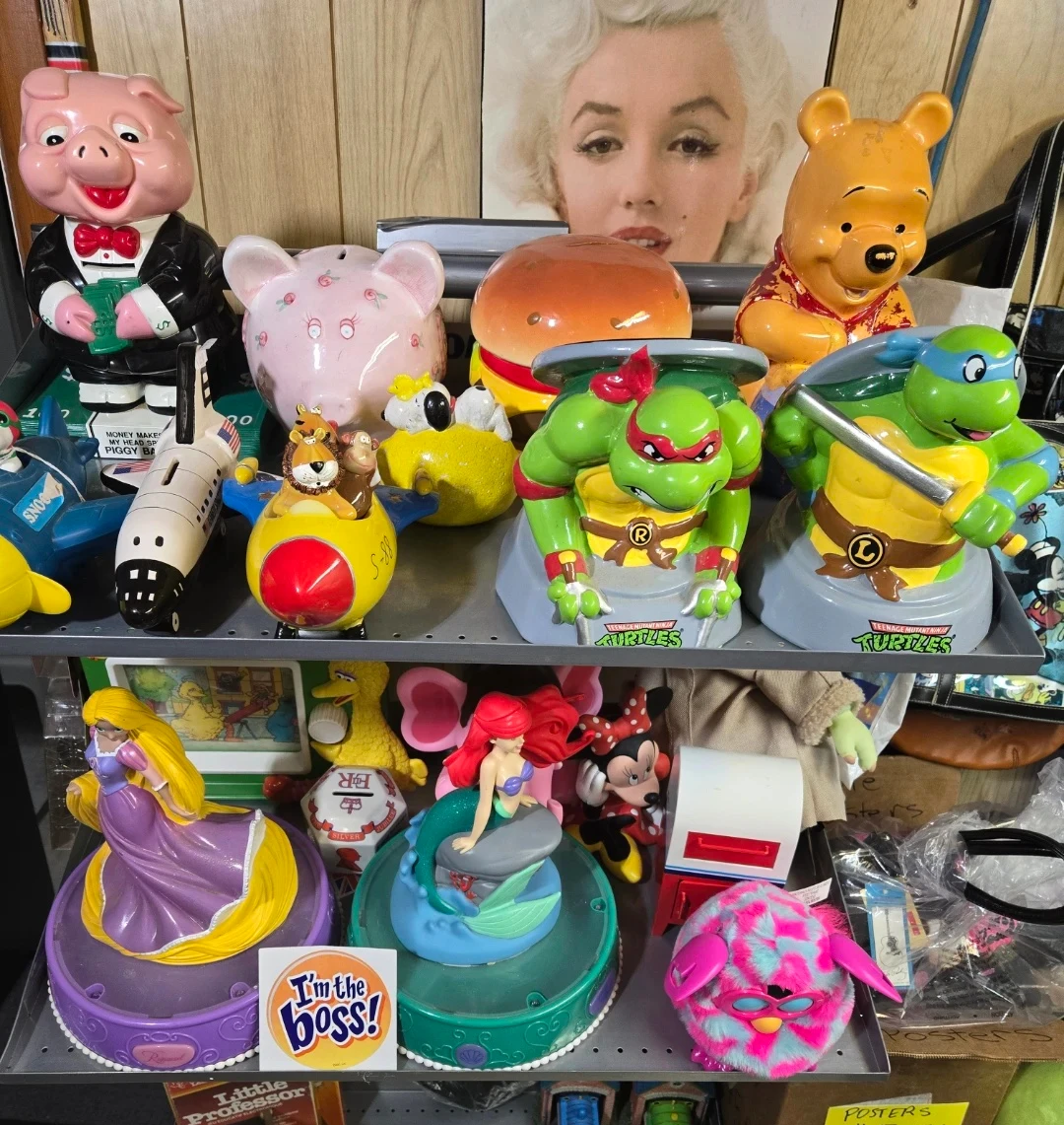 Assorted Decorative Figurines & Coin Banks