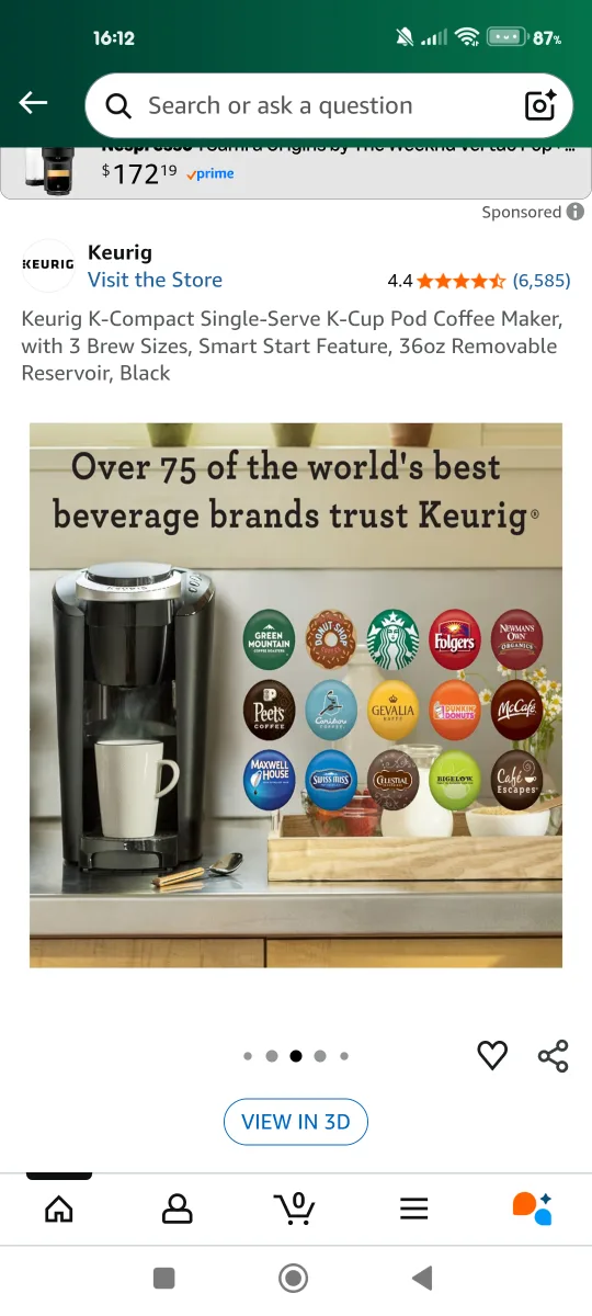 Keurig K-Compact K-Cup Pod Coffee Maker - Excellent condition image indicator(6)