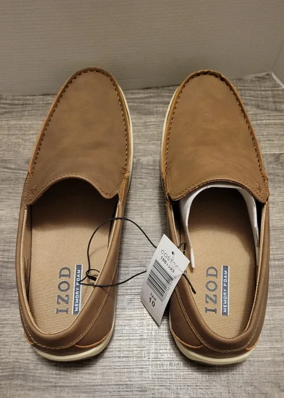 IZOD Seapoint Tan Memory Foam Loafers - Men's Size 10 image indicator(3)