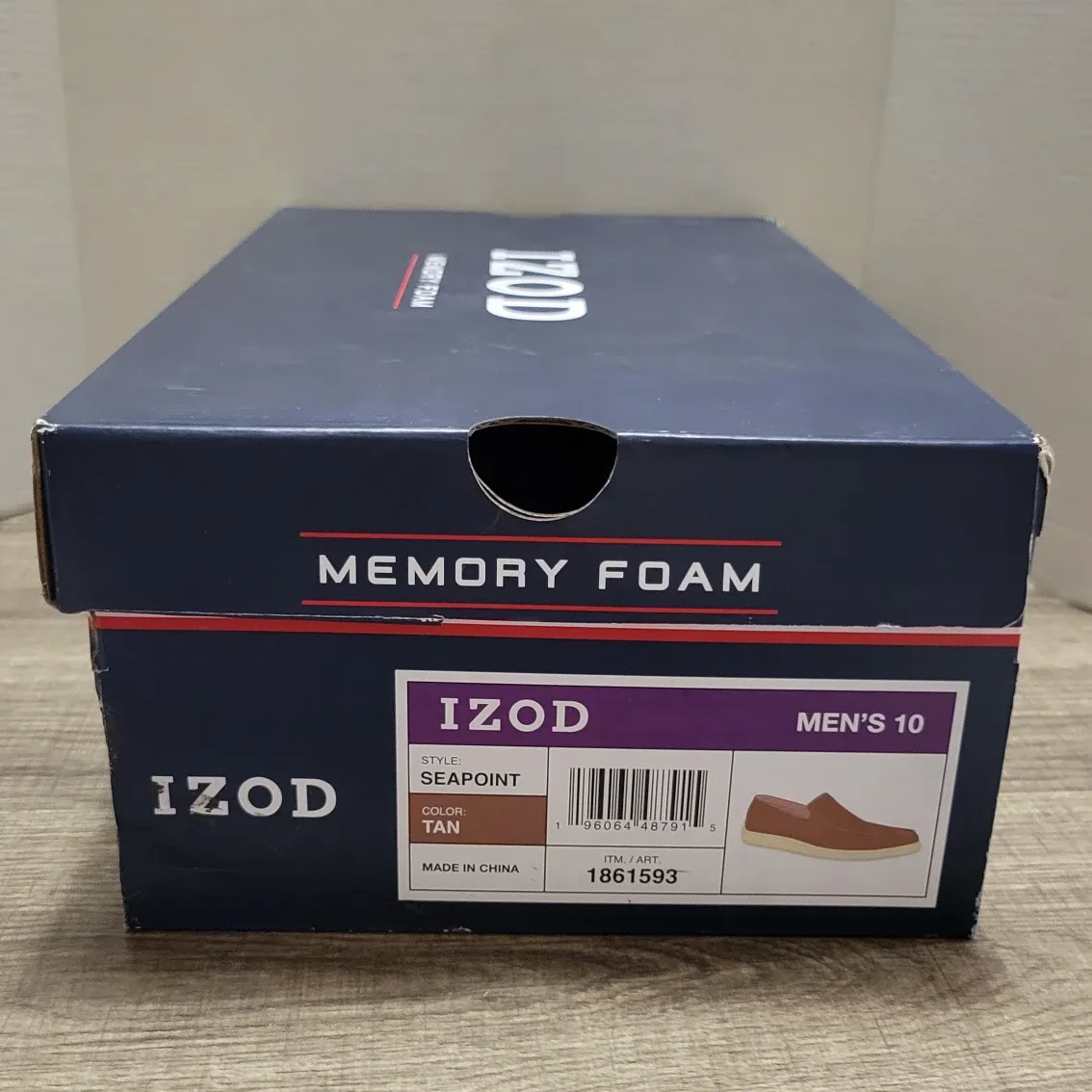 IZOD Seapoint Tan Memory Foam Loafers - Men's Size 10 image indicator(5)