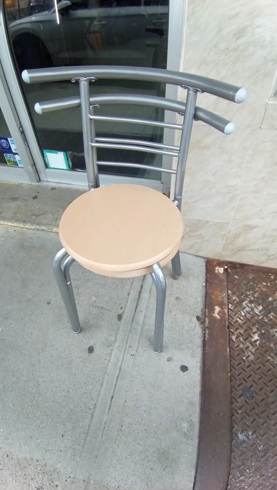 2 stackable Stools small profile w/Wood Seat