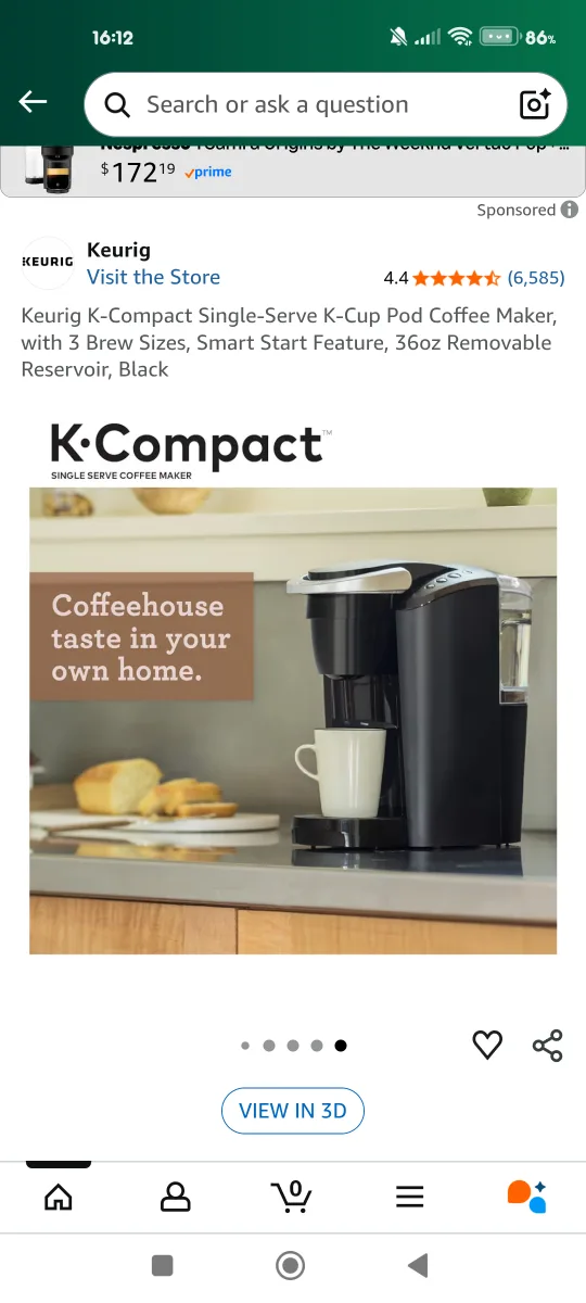 Keurig K-Compact K-Cup Pod Coffee Maker - Excellent condition image indicator(7)
